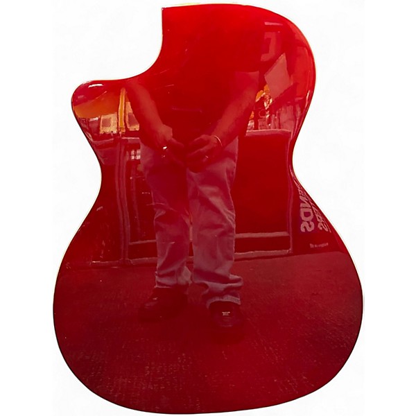 Used Fender Newporter Player Candy Apple Red Acoustic Electric Guitar