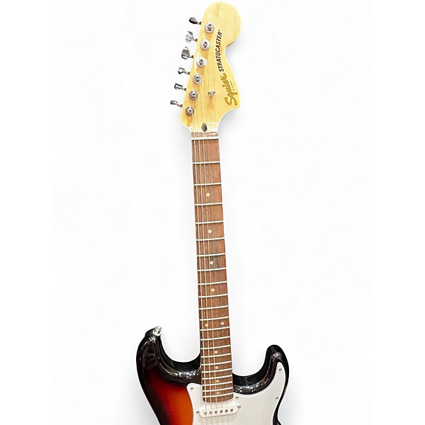 Used Squier Deluxe Stratocaster 2 Color Sunburst Solid Body Electric Guitar