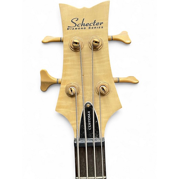Used Schecter Guitar Research C4 Custom Natural Electric Bass Guitar