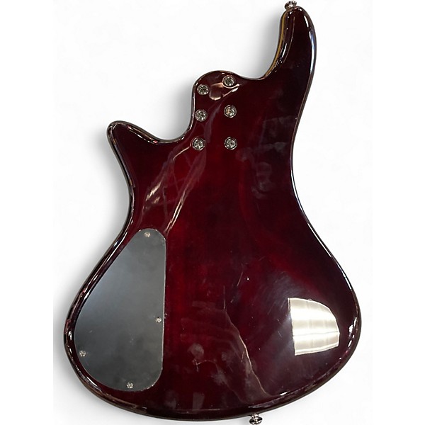 Used Schecter Guitar Research Stiletto Extreme 4 String Black Cherry Electric Bass Guitar