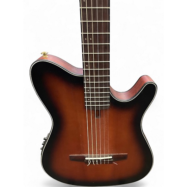 Used Ibanez FRH10N Sunburst Flat Acoustic Electric Guitar