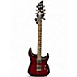 Used Schecter Guitar Research Hellraiser Deluxe Crimson Red Trans Solid Body Electric Guitar thumbnail