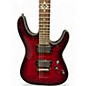 Used Schecter Guitar Research Hellraiser Deluxe Crimson Red Trans Solid Body Electric Guitar