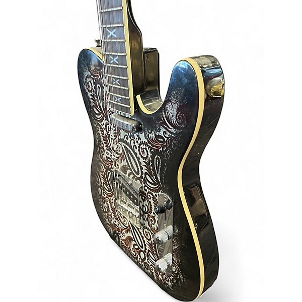 Used HardLuck Kings SOUTHERN BELLE PAISLEY DESIGN Solid Body Electric Guitar