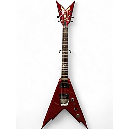 Used Dean Dime Razorback V Chrome Red Metallic Solid Body Electric Guitar
