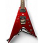 Used Dean Dime Razorback V Chrome Red Metallic Solid Body Electric Guitar