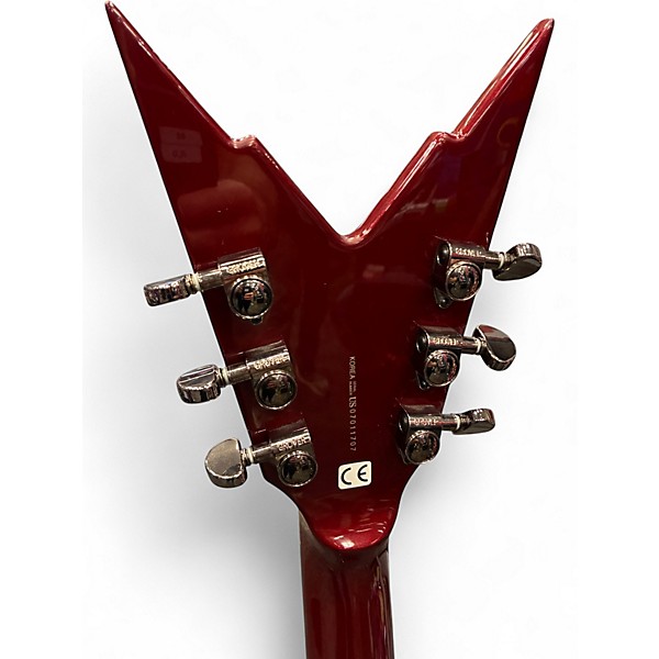 Used Dean Dime Razorback V Chrome Red Metallic Solid Body Electric Guitar