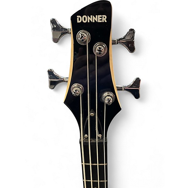 Used Donner DPJ-100 Candy Apple Red Electric Bass Guitar