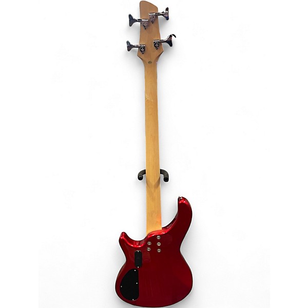 Used Donner DPJ-100 Candy Apple Red Electric Bass Guitar
