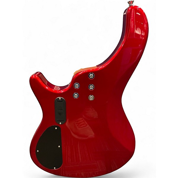 Used Donner DPJ-100 Candy Apple Red Electric Bass Guitar