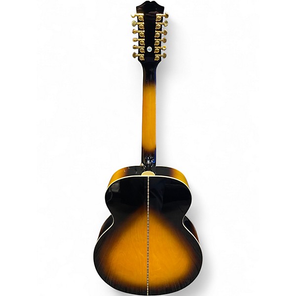 Used Epiphone J-200 2 Color Sunburst 12 String Acoustic Guitar