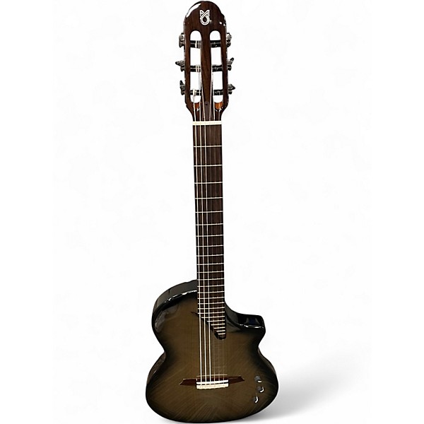 Used Martinez Hispania Transacoustic Trans Black Classical Acoustic Electric Guitar