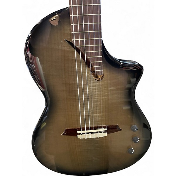 Used Martinez Hispania Transacoustic Trans Black Classical Acoustic Electric Guitar