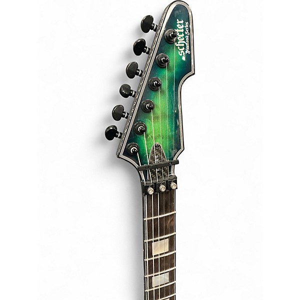 Used Schecter Guitar Research E-1 FRS Green Burst Solid Body Electric Guitar