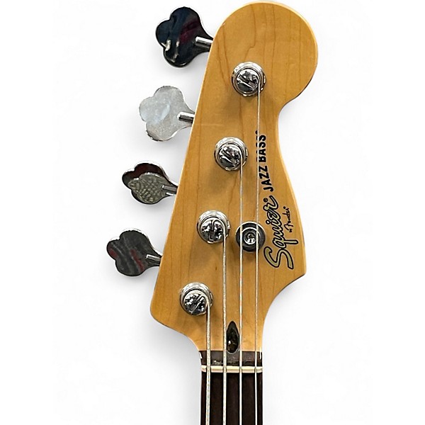 Used Squier Vintage Modified Jazz Bass 3 Tone Sunburst Electric Bass Guitar