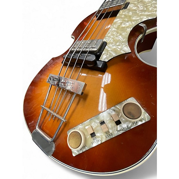 Used Hofner 62 500/1 2 Tone Sunburst Electric Bass Guitar