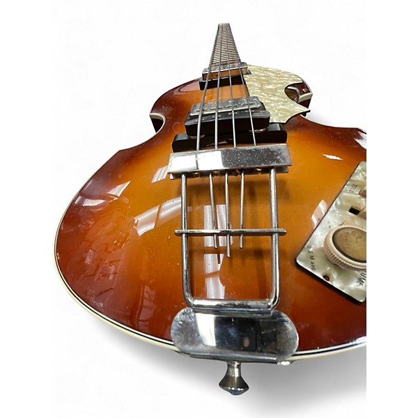 Used Hofner 62 500/1 2 Tone Sunburst Electric Bass Guitar
