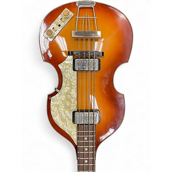 Used Hofner 62 500/1 2 Tone Sunburst Electric Bass Guitar