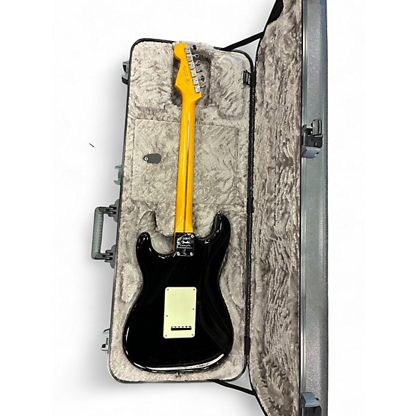 Used 2024 Fender American Professional II Stratocaster Black Solid Body Electric Guitar