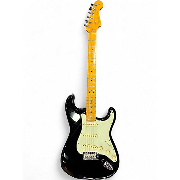 Used 2024 Fender American Professional II Stratocaster Black Solid Body Electric Guitar