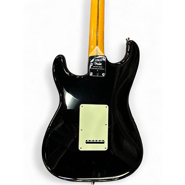Used 2024 Fender American Professional II Stratocaster Black Solid Body Electric Guitar