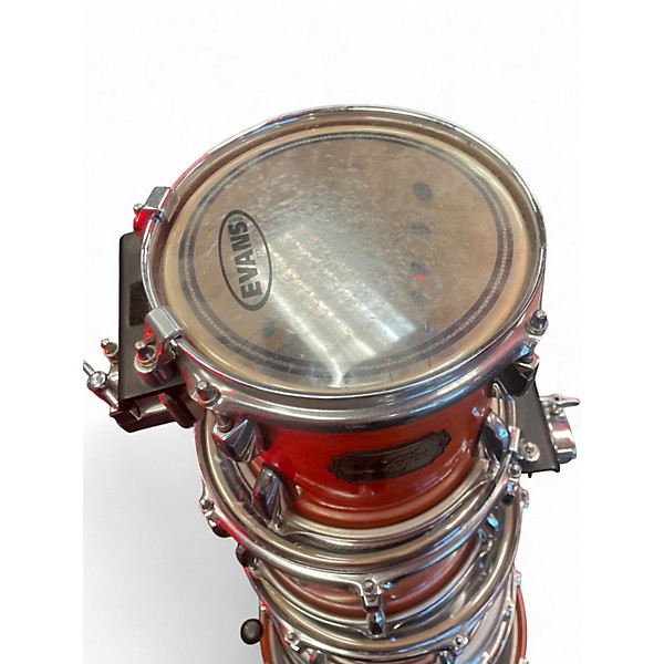 Used Pearl 6 Piece Export Orange Drum Kit