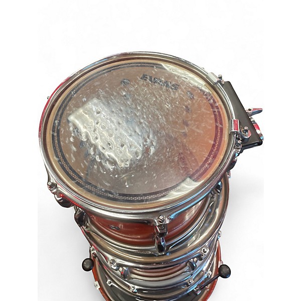 Used Pearl 6 Piece Export Orange Drum Kit