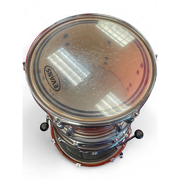 Used Pearl 6 Piece Export Orange Drum Kit