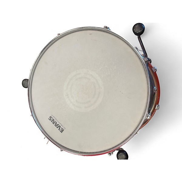 Used Pearl 6 Piece Export Orange Drum Kit