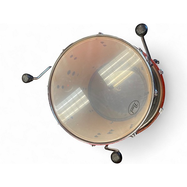Used Pearl 6 Piece Export Orange Drum Kit