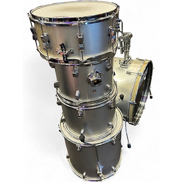 Used Ludwig 5 Piece Accent Combo Silver Drum Kit