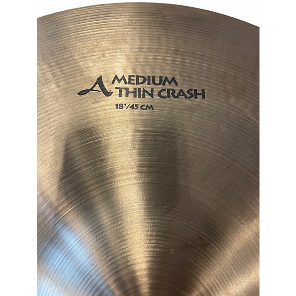 Used Zildjian 18in A Series Medium Thin Crash Cymbal
