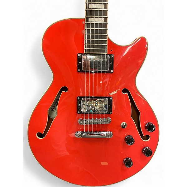 Used D'Angelico Premier Series SS Fiesta Red Hollow Body Electric Guitar