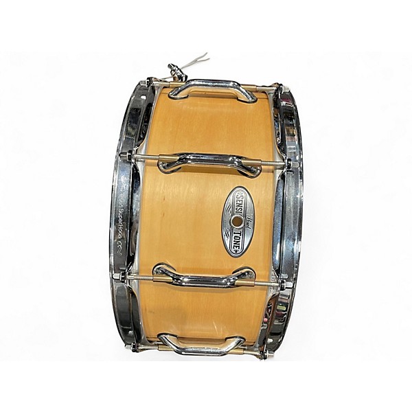 Used Pearl 6.5X14 Sensitone Maple Snare Natural Drum