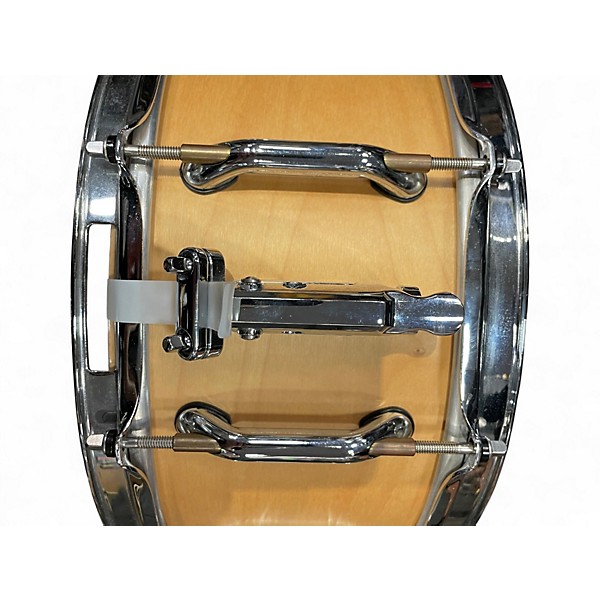 Used Pearl 6.5X14 Sensitone Maple Snare Natural Drum