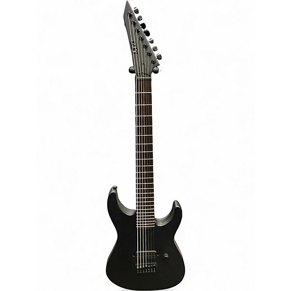 Used 2024 ESP LTD MH7 BLACK METAL Black Solid Body Electric Guitar