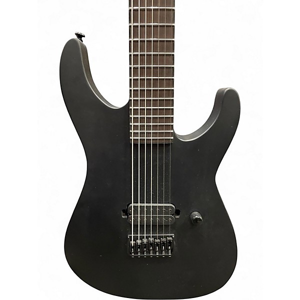 Used 2024 ESP LTD MH7 BLACK METAL Black Solid Body Electric Guitar