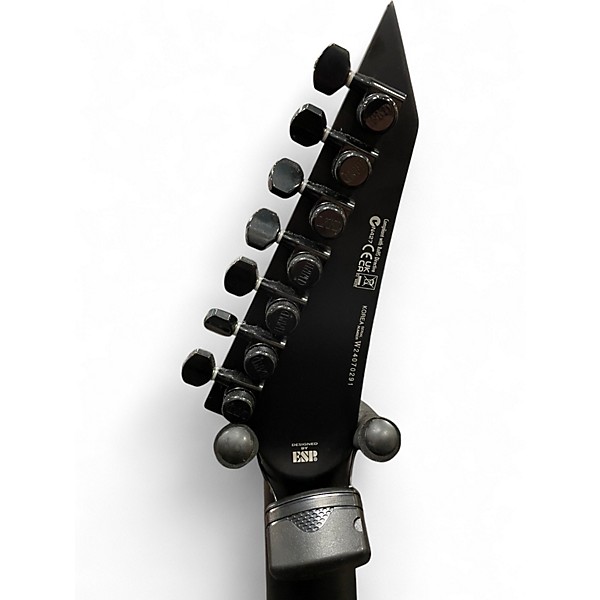 Used 2024 ESP LTD MH7 BLACK METAL Black Solid Body Electric Guitar