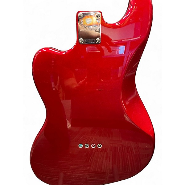 Used Squier Paranormal rascal bass Candy Apple Red Electric Bass Guitar