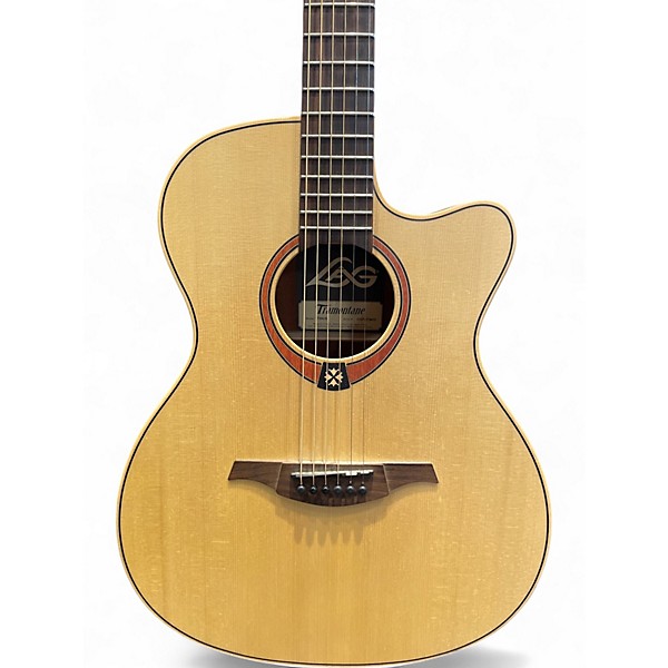 Used Lag Guitars Tramontane T70ACE Natural Acoustic Electric Guitar