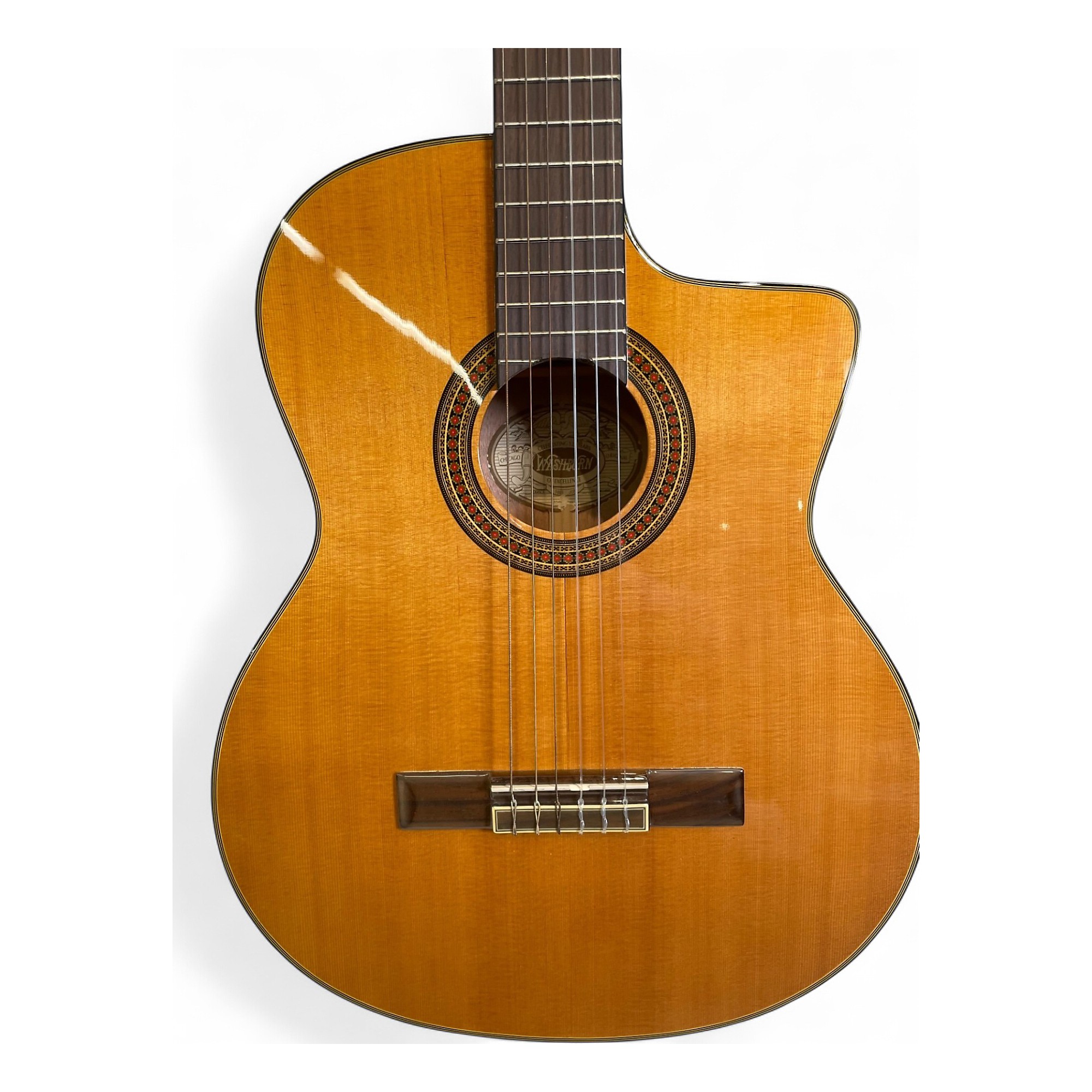 Used Washburn C64SCE Natural Classical Acoustic Electric Guitar