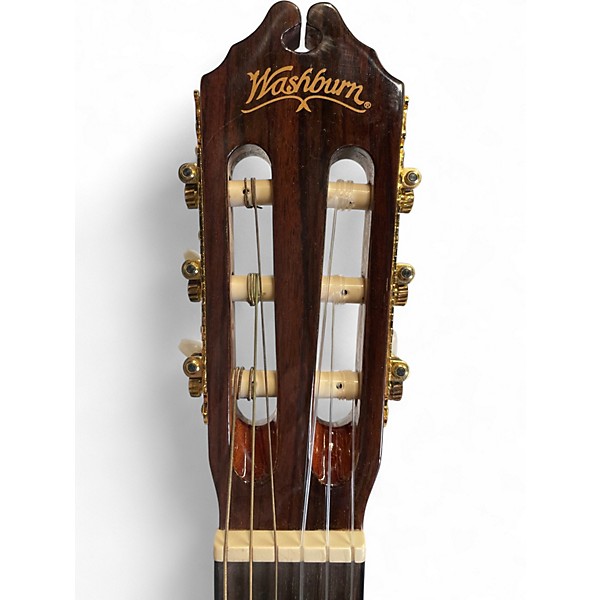 Used Washburn C64SCE Natural Classical Acoustic Electric Guitar