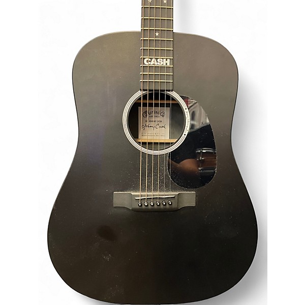 Used Martin DX JOHNNY CASH BLACK Acoustic Electric Guitar