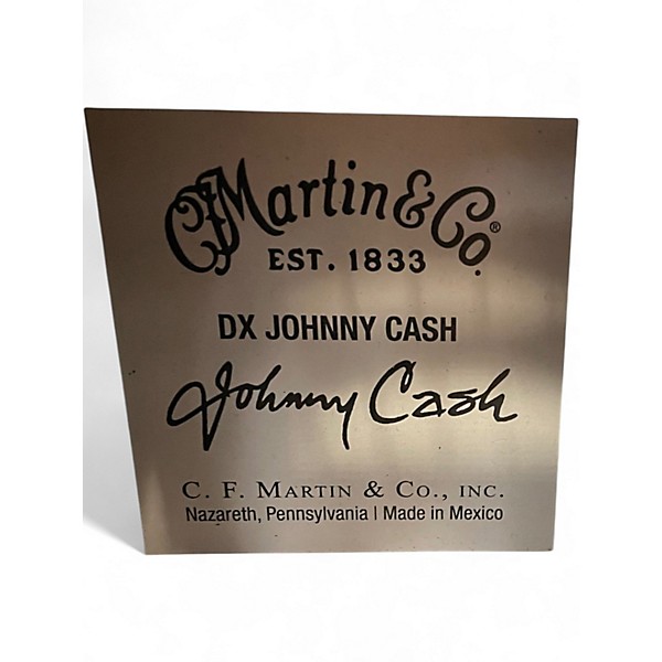 Used Martin DX JOHNNY CASH BLACK Acoustic Electric Guitar
