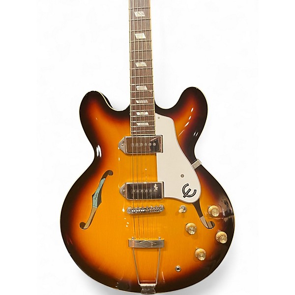 Used Epiphone Casino 2 Tone Sunburst Hollow Body Electric Guitar