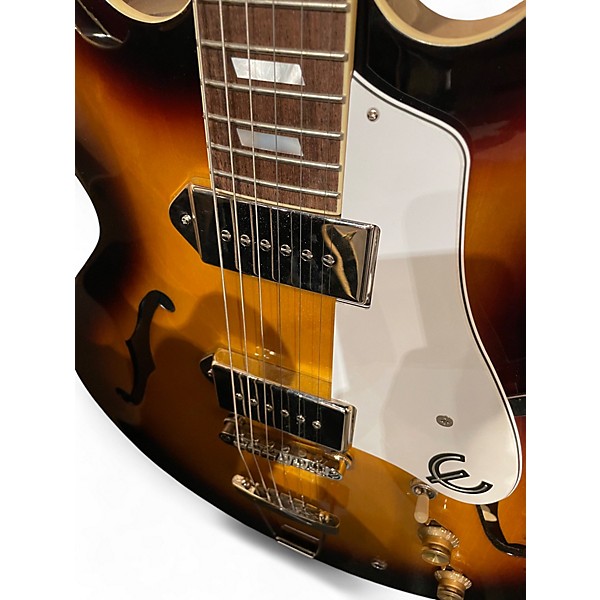 Used Epiphone Casino 2 Tone Sunburst Hollow Body Electric Guitar 2