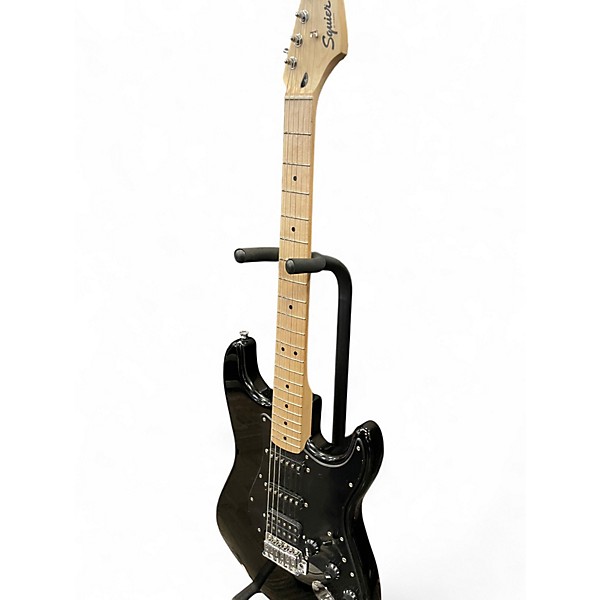 Used Squier Stratocaster HSS Black Solid Body Electric Guitar