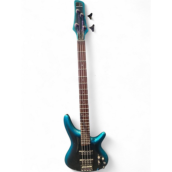 Used Ibanez SR300E Green Sparkle Electric Bass Guitar