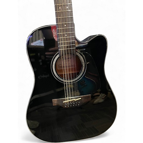 Used Takamine GD30-12 Black 12 String Acoustic Electric Guitar
