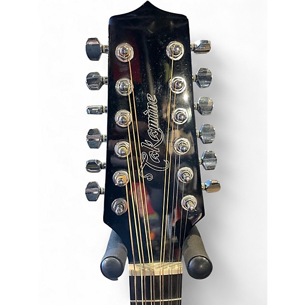 Used Takamine GD30-12 Black 12 String Acoustic Electric Guitar